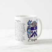 マグヒューズ家族の紋章付き外衣 コーヒーマグカップ (正面右)