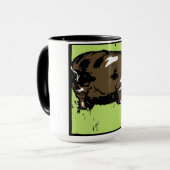 マグビクトリアンの木の切り豚 マグカップ (正面左)