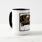 マグビクトリアンの木の切り豚 マグカップ (正面左)