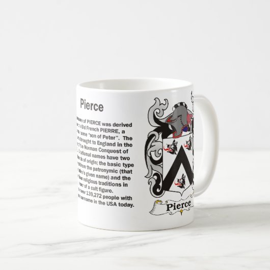 マグピアース家族の紋章付き外衣 コーヒーマグカップ (正面右)