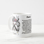 マグピアース家族の紋章付き外衣 コーヒーマグカップ (正面左)