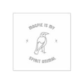 マグピーは私の霊性動物 ラバースタンプ (インプリント)