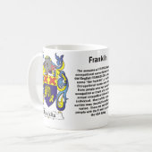 マグフランクリン家族の紋章付き外衣 コーヒーマグカップ (正面左)