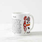 マグブッシュ家族の紋章付き外衣 コーヒーマグカップ (正面右)