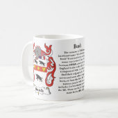 マグブッシュ家族の紋章付き外衣 コーヒーマグカップ (正面左)