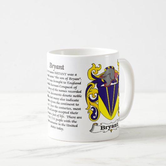 マグブライアント家族の紋章付き外衣 コーヒーマグカップ (正面右)