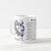 マグブラウン家族の紋章付き外衣 コーヒーマグカップ (正面左)