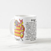 マグブリッグズ家族の紋章付き外衣 コーヒーマグカップ (正面左)