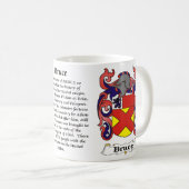 マグブルース家族の紋章付き外衣 コーヒーマグカップ (正面右)