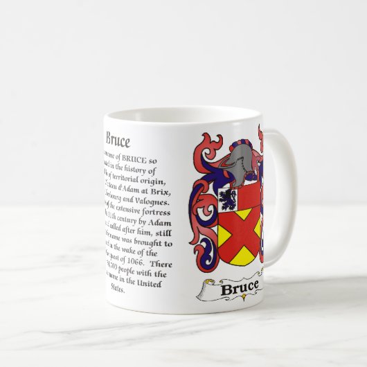 マグブルース家族の紋章付き外衣 コーヒーマグカップ (正面右)