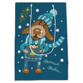 マグブルー抱き枕 ミディアムペーパーバッグ (裏面)