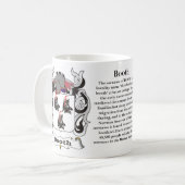 マグブース家族の紋章付き外衣 コーヒーマグカップ (正面左)