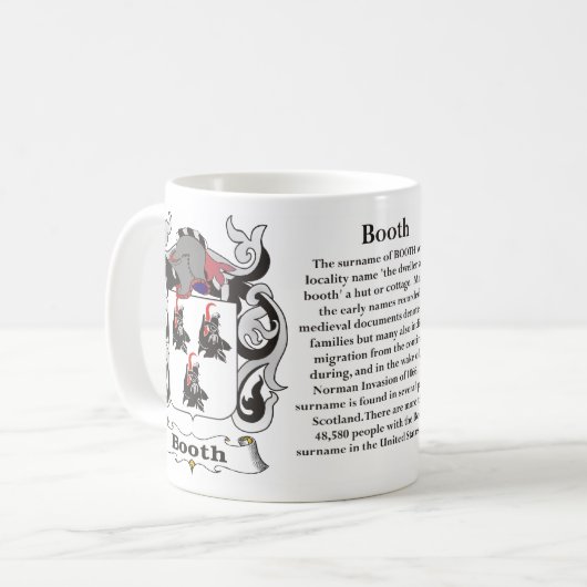 マグブース家族の紋章付き外衣 コーヒーマグカップ (正面左)