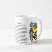 マグプラット家族の紋章付き外衣 コーヒーマグカップ (正面右)