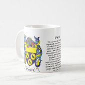 マグプラット家族の紋章付き外衣 コーヒーマグカップ (正面左)