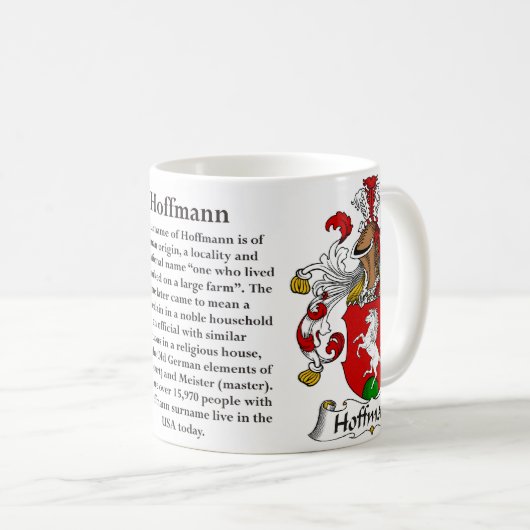 マグホフマン家族の紋章付き外衣 コーヒーマグカップ (正面右)