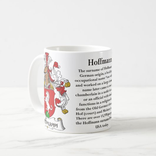 マグホフマン家族の紋章付き外衣 コーヒーマグカップ (正面左)