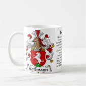 マグホフマン家族の紋章付き外衣 コーヒーマグカップ (左)