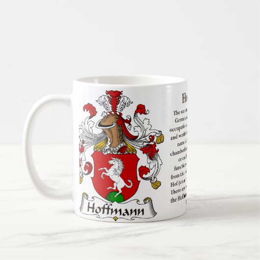マグホフマン家族の紋章付き外衣 コーヒーマグカップ (左)