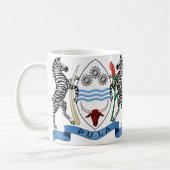 マグボツワナの紋章付き外衣 コーヒーマグカップ (左)