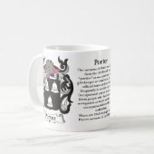 マグポーター家族の紋章付き外衣 コーヒーマグカップ (正面左)