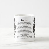 マグポーター家族の紋章付き外衣 コーヒーマグカップ (中央)