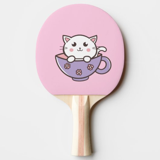 マグマの白猫 卓球ラケット (裏面)