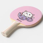 マグマの白猫 卓球ラケット (正面アングル)