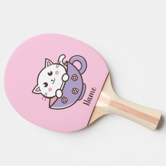 マグマの白猫 卓球ラケット (横)