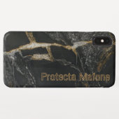 マグマの金の"花こう岩一見"の電話箱 Case-Mate iPhoneケース (裏面(横))