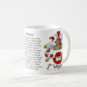 マグマイヤー家族の紋章付き外衣 コーヒーマグカップ (正面右)