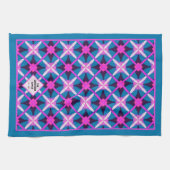 マグマカラー ヴィンテージ ダイヤモンド パターン ティー キッチンタオル (横)