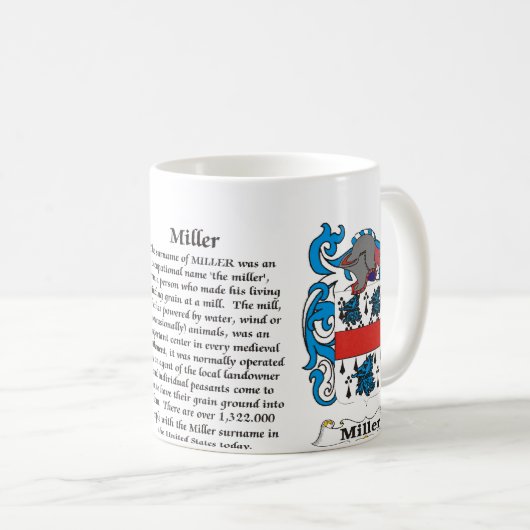 マグミラー家族の紋章付き外衣 コーヒーマグカップ (正面右)