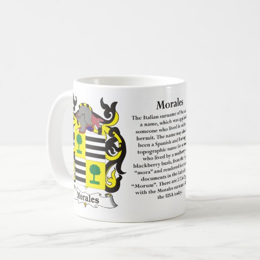 マグモラレス家族の紋章付き外衣 コーヒーマグカップ (正面左)