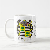 マグモラレス家族の紋章付き外衣 コーヒーマグカップ (左)