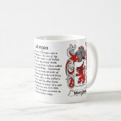 マグモーガン家族の紋章付き外衣 コーヒーマグカップ (正面右)