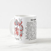 マグモーガン家族の紋章付き外衣 コーヒーマグカップ (正面左)