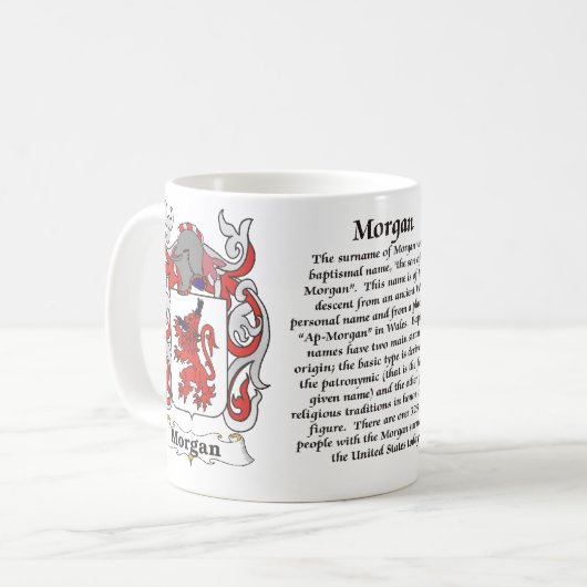 マグモーガン家族の紋章付き外衣 コーヒーマグカップ (正面左)