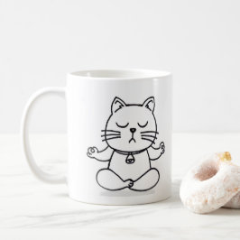 マグヨガ猫 コーヒーマグカップ