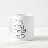 マグヨガ猫 コーヒーマグカップ (正面左)
