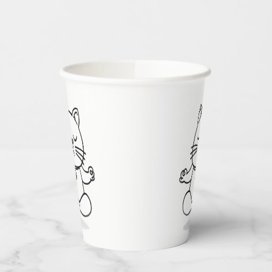 マグヨガ猫 紙コップ (左)