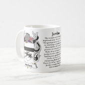 マグヨルダン家族の紋章付き外衣 コーヒーマグカップ (正面左)