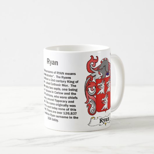 マグライアン家族の紋章付き外衣 コーヒーマグカップ (正面右)