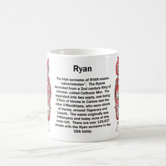 マグライアン家族の紋章付き外衣 コーヒーマグカップ (中央)