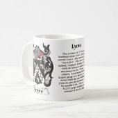 マグライオン家族の紋章付き外衣 コーヒーマグカップ (正面左)