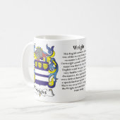 マグライト家族の紋章付き外衣 コーヒーマグカップ (正面左)