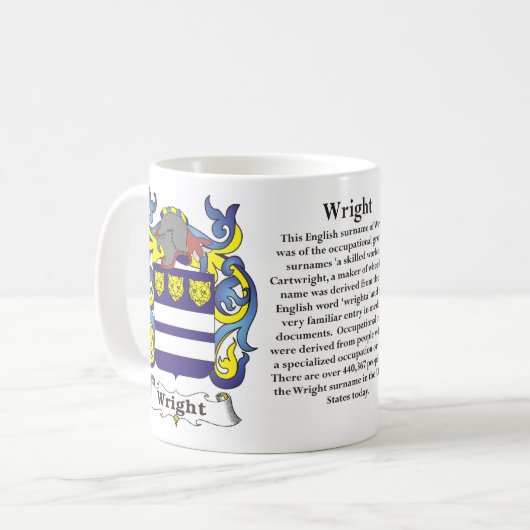 マグライト家族の紋章付き外衣 コーヒーマグカップ (正面左)