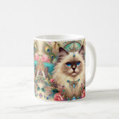 マグラグドール猫プリンセスヴィンテージスタイルパターン マグカップ (正面右)