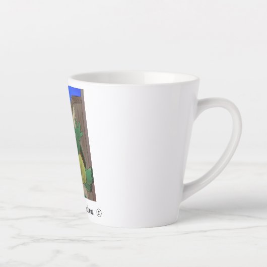 マグラテおもしろい写真オギー・ザ・タートル カフェラテマグ (右)