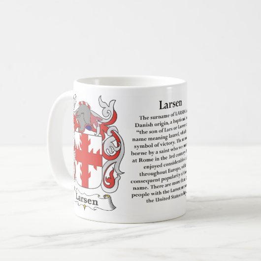 マグラーセン家族の紋章付き外衣 コーヒーマグカップ (正面左)